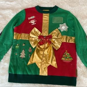 MENS SZ L UGLY CHRISTMAS SWEATER